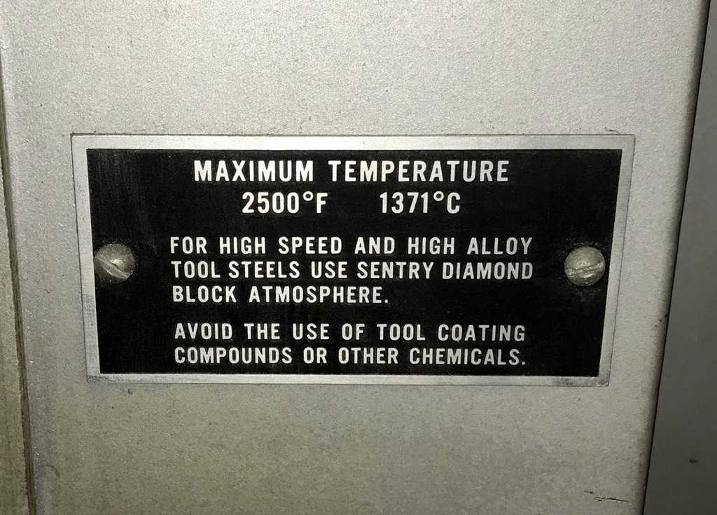 Sentry Electric Furnace - MACHINE TOOLING