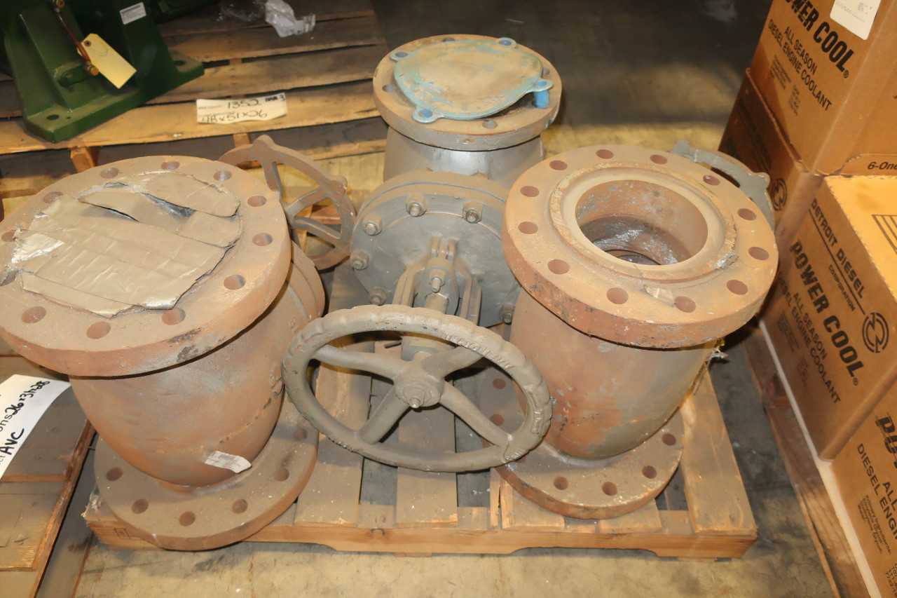 LOT OF 3 6IN ASSORTED GLOBE VALVES FLANGED - GLOBE VALVE