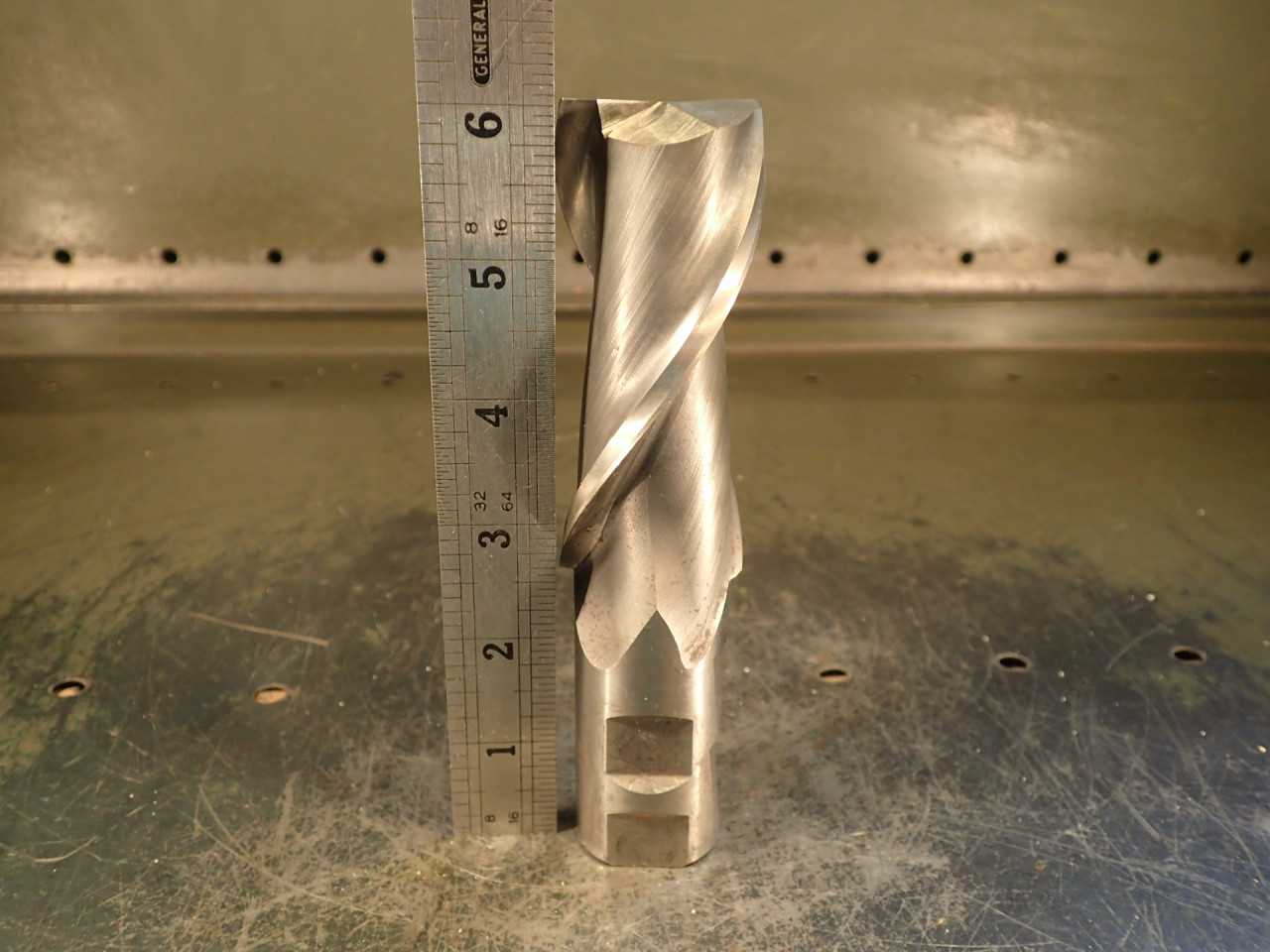 Widia Hanita 1-1/2" HSS 2-Flute End Mill: 3-1/2" Shoulder, 1-1/4" Shank, 6" OAL - MACHINE TOOLING