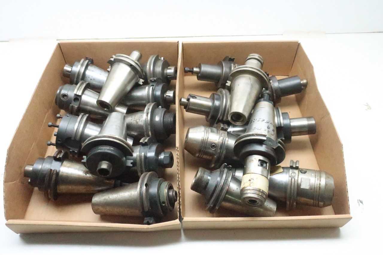 LOT OF ASSORTED CAT50 TOOL HOLDERS - LYNDEX - MACHINING ACCESSORIES & TOOLING