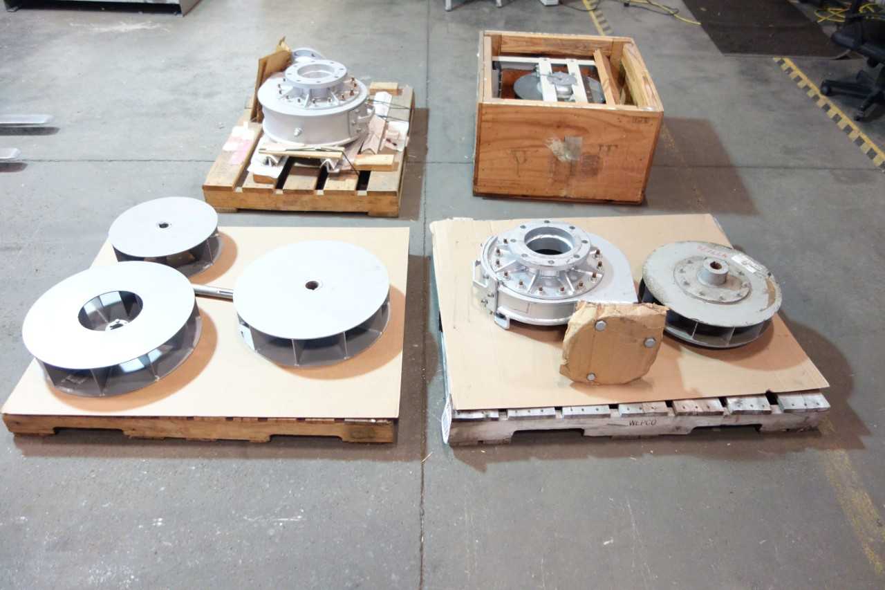 4 PALLETS OF ASSORTED BLOWER ASSEMBLIES AND ACCESSORIES - BLOWER FAN