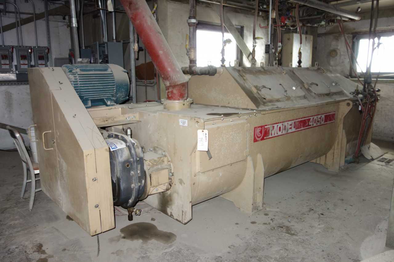 UNITED CONVEYOR MODEL 4050 54854-14-6200-49 FLY ASH PIN PADDLE WET MIXER UNLOADER - PROCESS EQUIPMENT