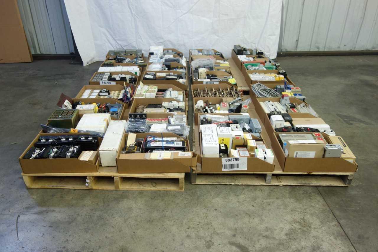 4 PALLETS OF ASSORTED ELECTRICAL COMPONENTS - ELECTRICAL COMPONENTS