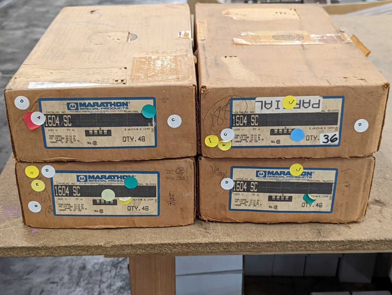 [Marathon - 180QTY] "1604 SC" 4P 75A Terminal Blocks - ELECTRICAL COMPONENTS