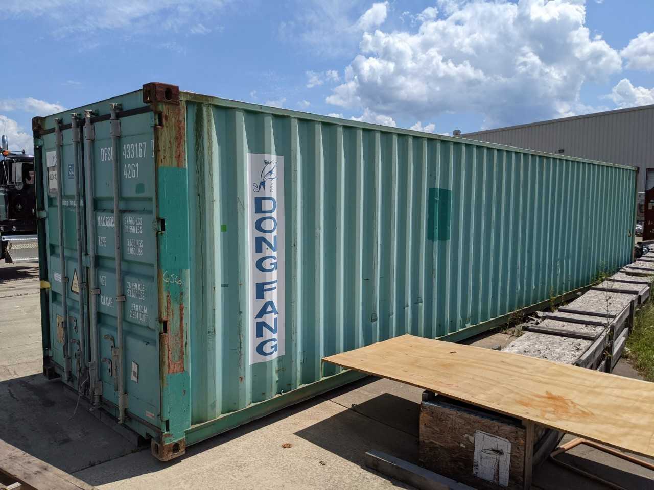DONG FANG 40FT STANDARD CUBE SHIPPING CONTAINER - INDUSTRIAL PARTS