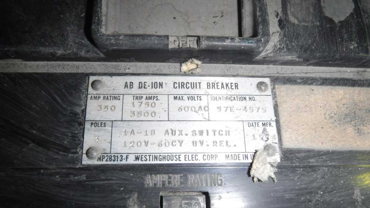 350 Amp Westinghouse Circuit Breaker - CIRCUIT BREAKERS