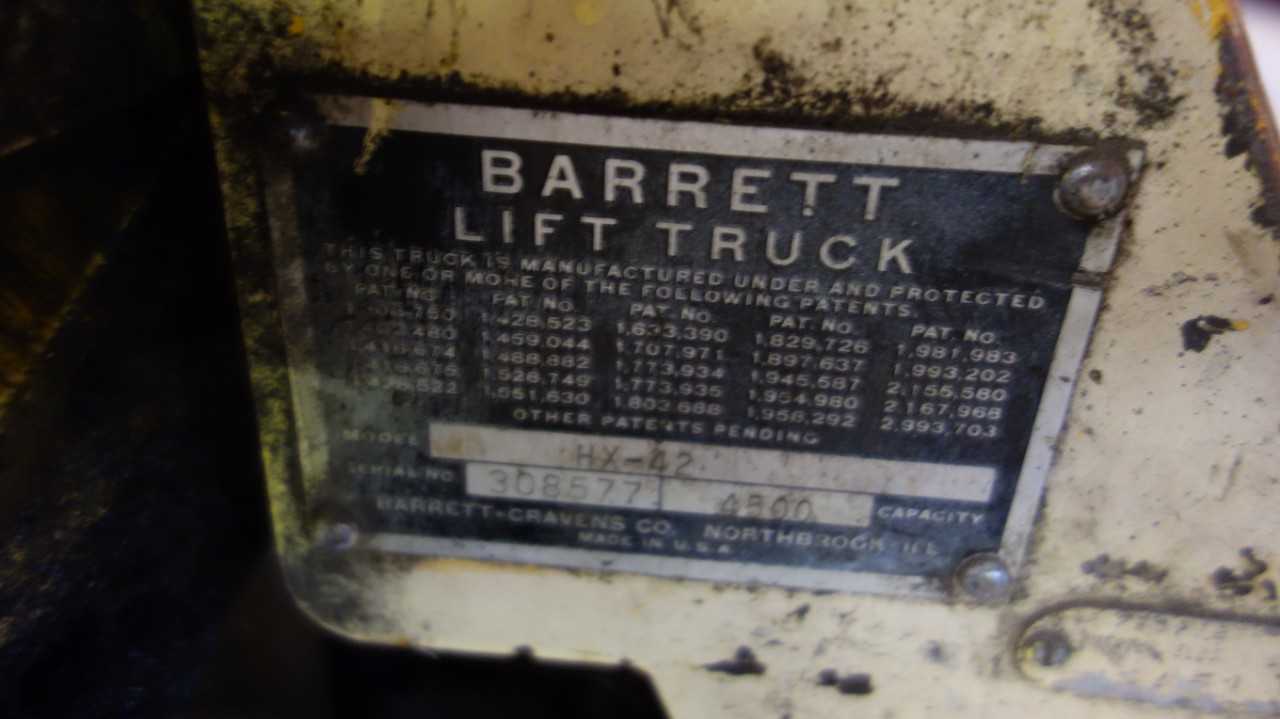 BARRETT HX-42 4500LB HAND PALLET JACK LIFT TRUCK - MANUAL PALLET JACKS