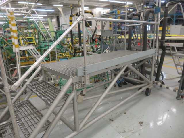 Aluminum Platform on wheels approx. 8' long - MISCELLANEOUS