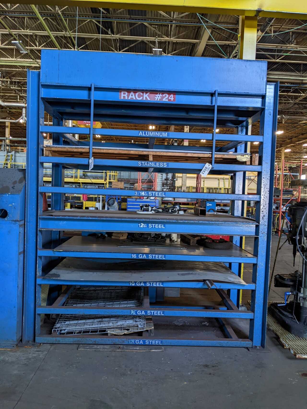 SECTION OF WAREHOUSE RACKING FOR PLATE (CONTENTS NOT INCLUDED) - MATERIAL HANDLING