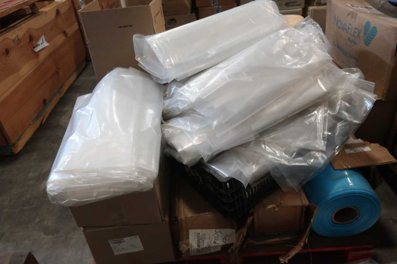 2 PALLETS OF ASSORTED ROPE PLASTIC HOSES PLASTIC SHEETING - MISCELLANEOUS