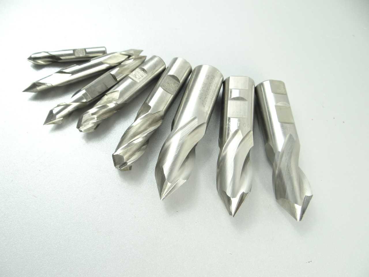 Lot of 8 HSS and HSCO Custom Drill Mills - MACHINING ACCESSORIES & TOOLING