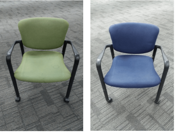 Lot of (40) Visitor Chairs (Blue & Green) - PLANT & FACILITY Lot of (40) Visitor Chairs (Blue & Green) - PLANT & FACILITY