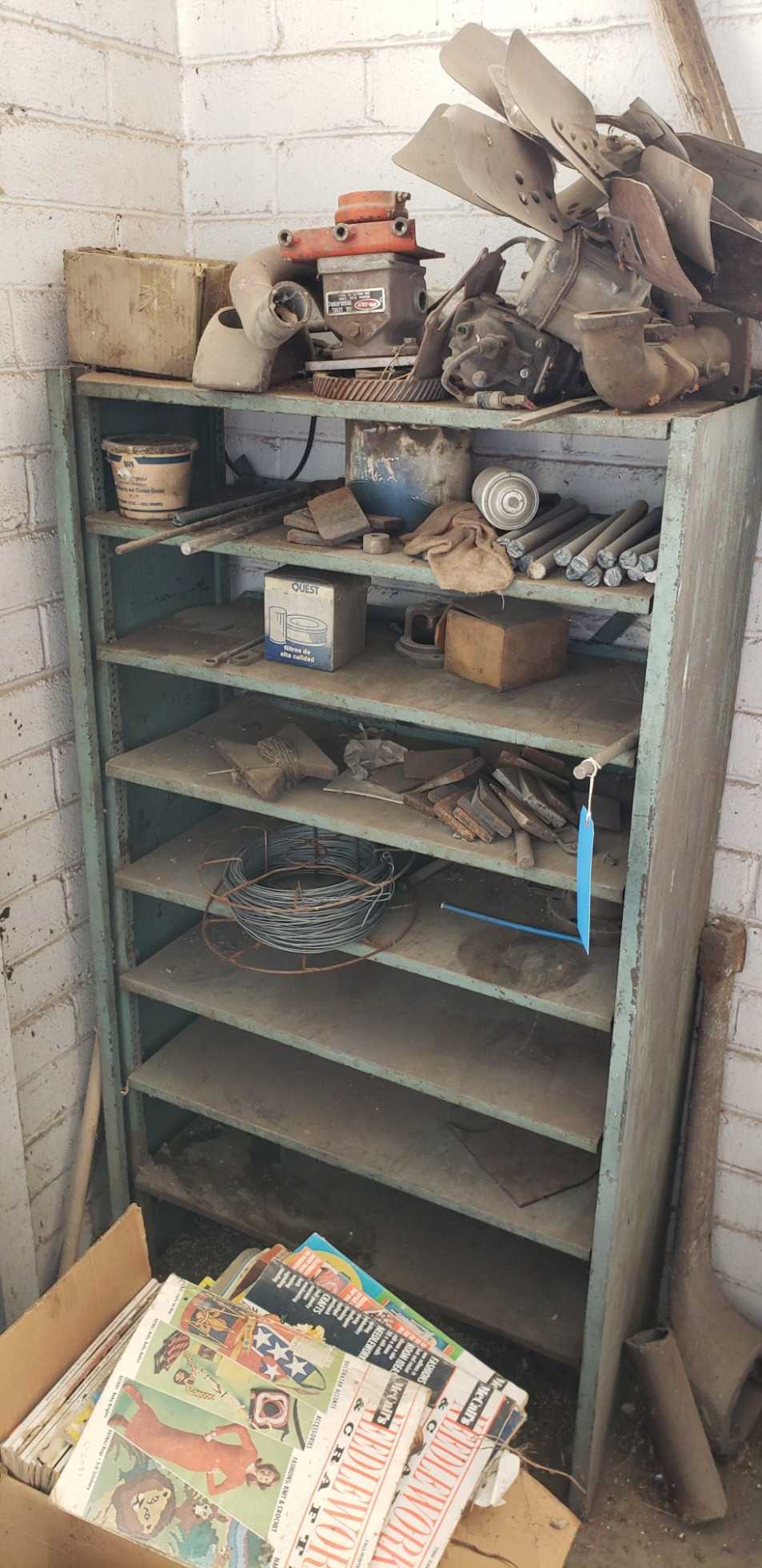 Metal Shelving unit with all contents - SHELVING