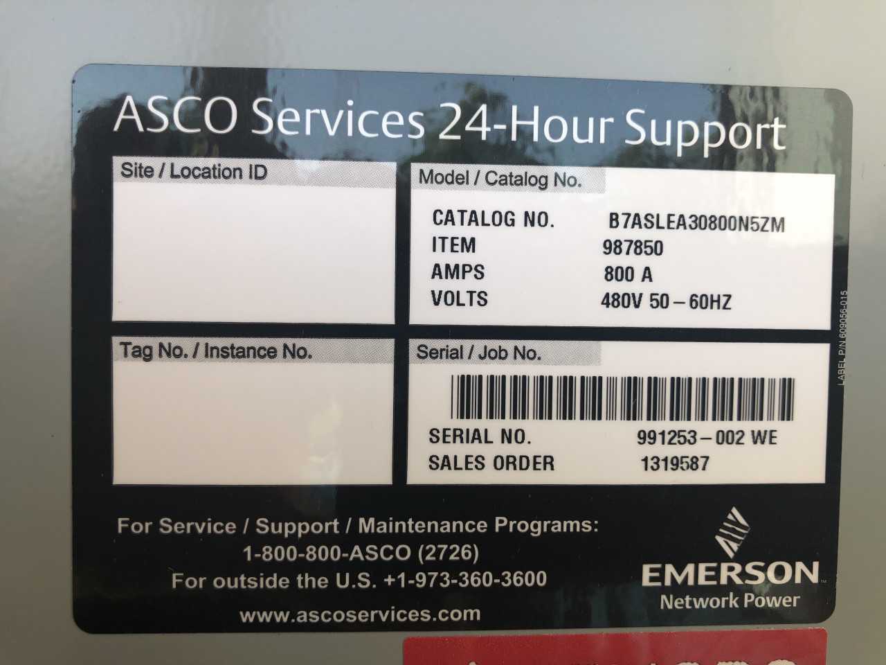SWITCH GREAR, ASCO 7 ASLE - SWITCHGEAR