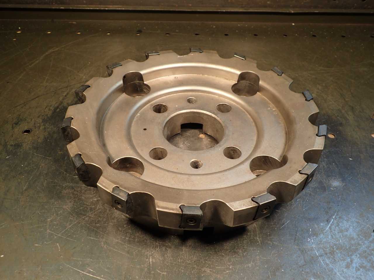 Ingersoll SJ6N-10R01 10" Indexable Carbide Face Mill: 2-1/2" Arbor 4-Bolt Mount - END MILLS