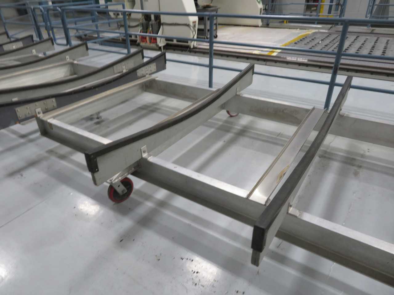 Aluminum Cart on Wheels, approx. 45' long does not include yellow cranes - MISCELLANEOUS
