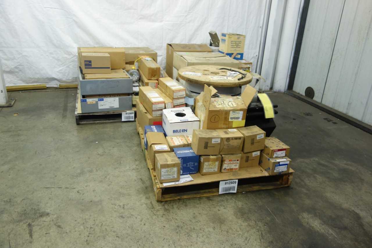 3 PALLETS OF ASSORTED ELECTRICAL COMPONENTS - ELECTRICAL COMPONENTS