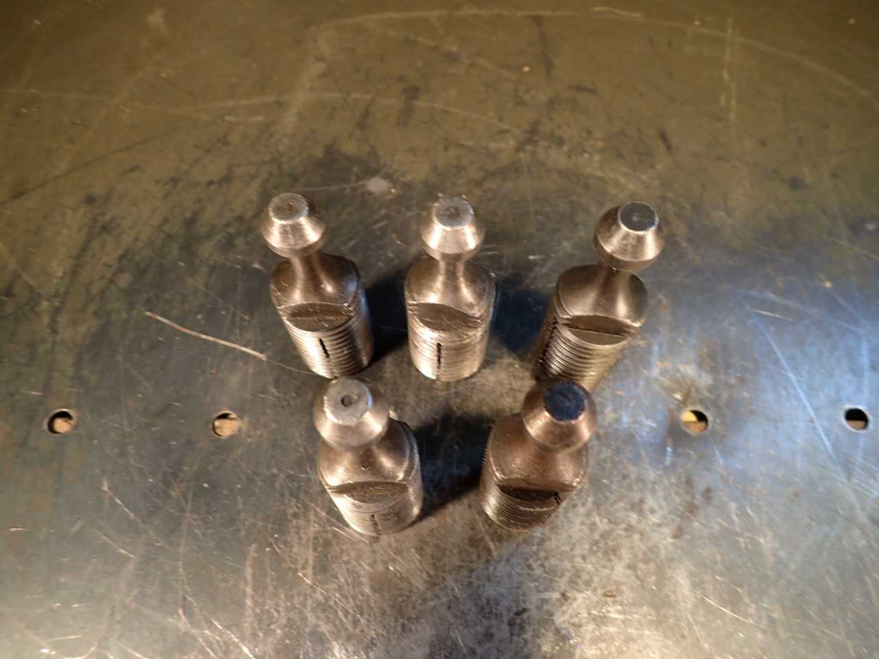 5 Piece Lot of NMTB-50 Tool Holder Pull Stud Retention Knobs Used Good Condition - MACHINING ACCESSORIES & TOOLING