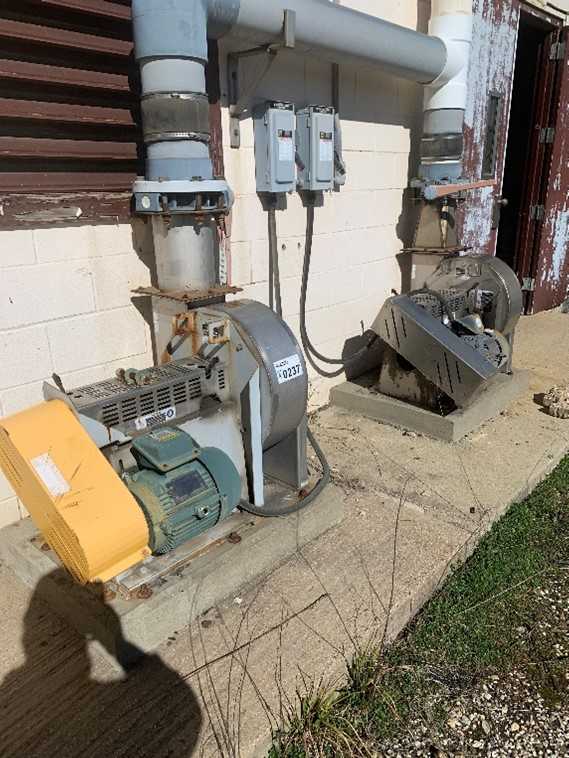 Bulk Lot of Cincinnati Stainless Steel Fans w/ 10HP Motor (QTY 2) - ELECTRIC MOTORS