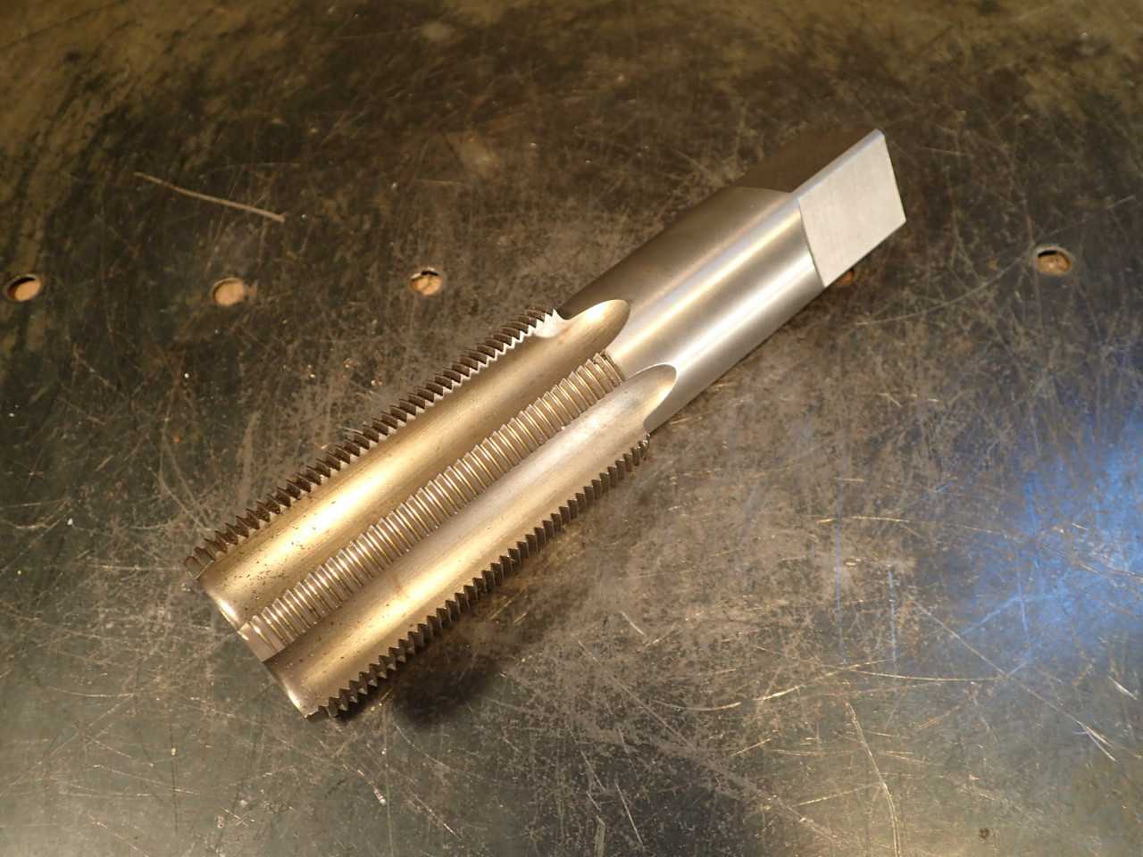 1-5/8" -12 UNF NF Hand Thread Tap: 6-Flute, 3" Long Flutes, 6-3/4" OAL - HOLEMAKING TOOLS