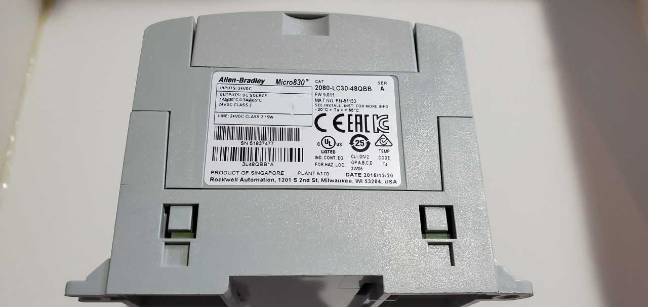 Allen Bradley Micro 830 2080-LC30-48QBB PLC - AUTOMATION & CONTROLS