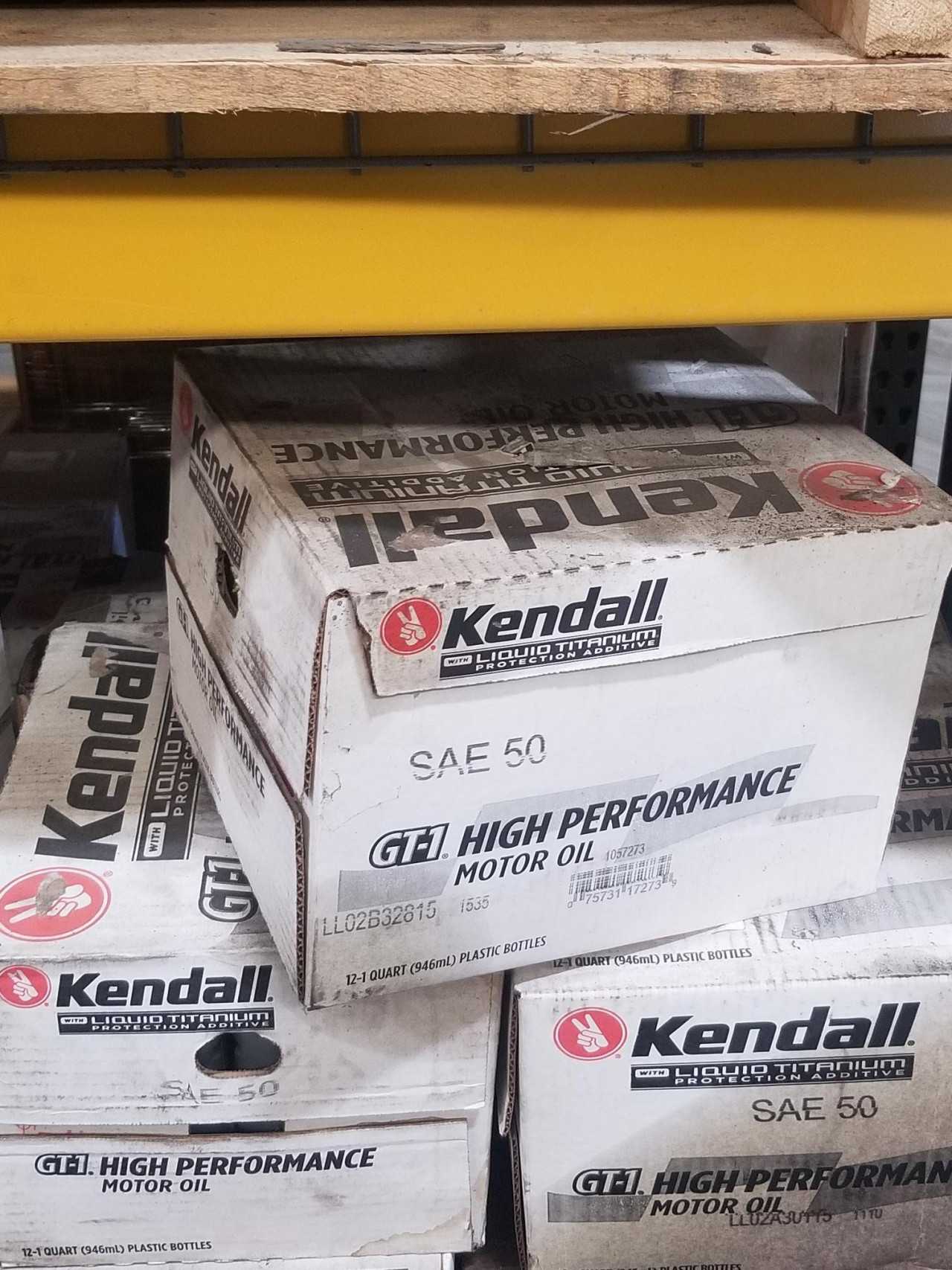 Lot of 7 Cases -  KENDALL HIGH PERFORMANCE GT-1 MOTOR OIL (TI) SAE50 12X1QT - MISCELLANEOUS