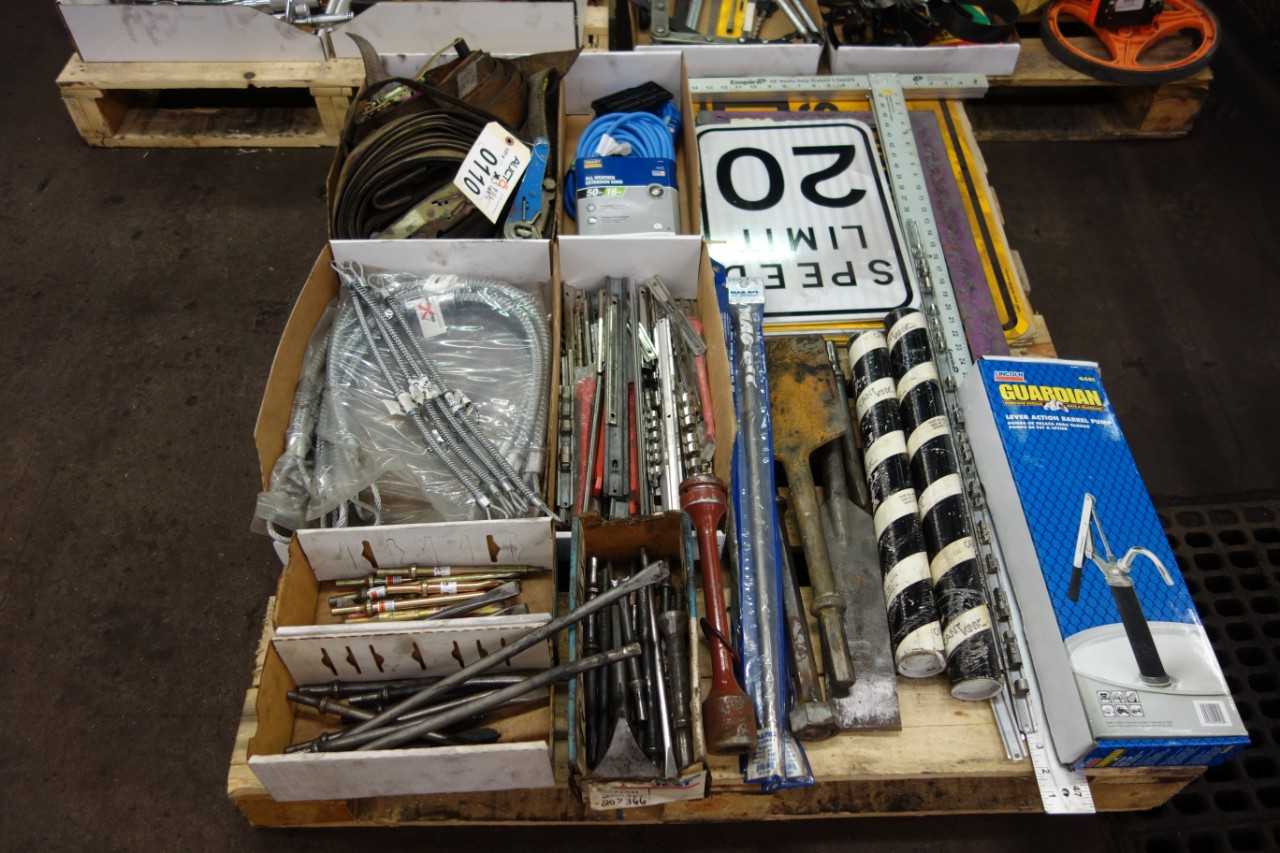 3 PALLETS OF ASSORTED GENERAL PURPOSE TOOLS - ELECTRIC POWER TOOLS