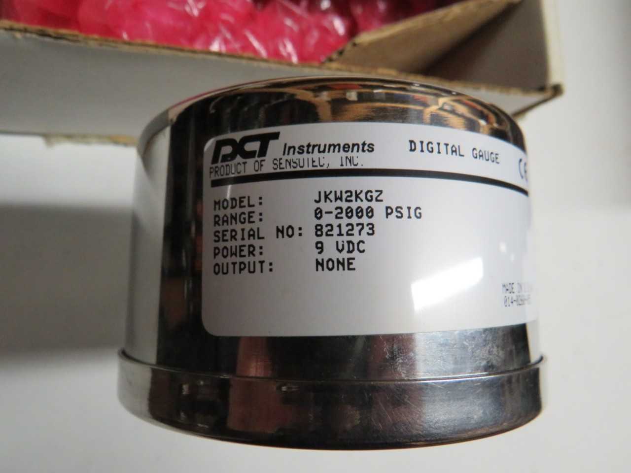 DCT INSTRUMENTS JKW2KGZ 0-2000 PSIG DIGITAL GAUGE - ELECTRIC POWER TOOLS