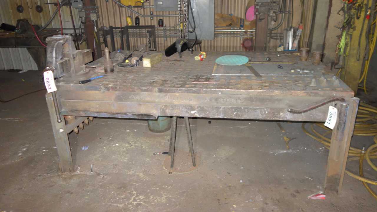 ACORN PLATEN WELDING WORK TABLE WITH CONTENTS - MISCELLANEOUS