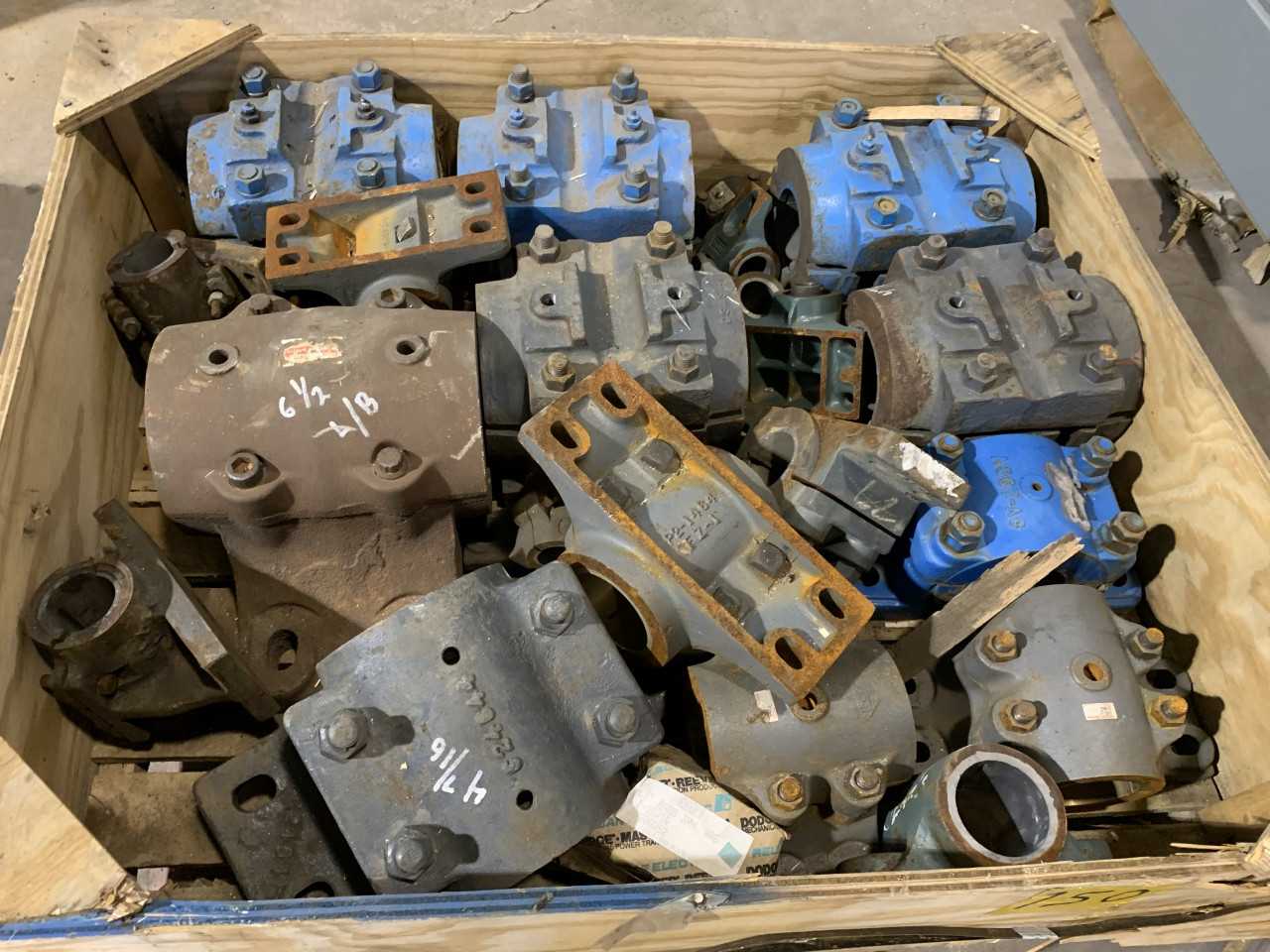 CRATE OF PILLOW BLOCK BEARINGS VARIOUS SIZES DODGE ETC. - BEARINGS