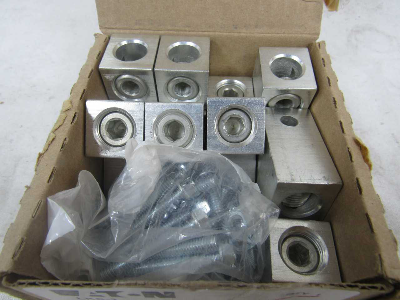 Quantity of 3 New Surplus Eaton LKS-2 Lugs Terminal Lug Kit Box Of 12 - ELECTRICAL COMPONENTS