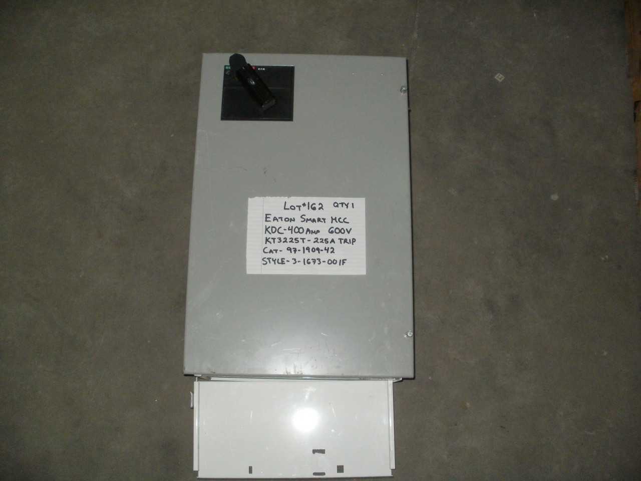 EATON SMART MCC KDC-400 AMP, KT322ST-225A TRIP - MOTOR CONTROL CENTERS