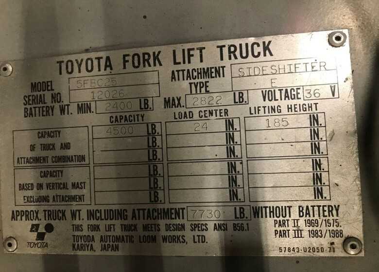 #A1 / Toyota Electric lift - FORKLIFTS