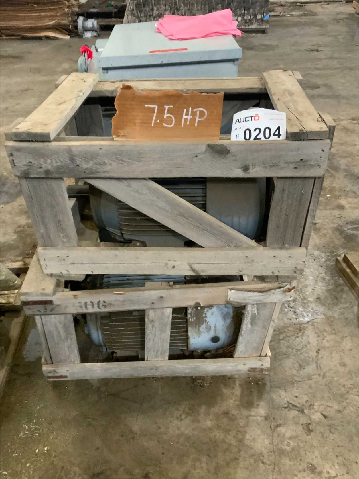 Bulk Lot of 7.5 HP Motors (Quantity of 2) - ELECTRIC MOTORS