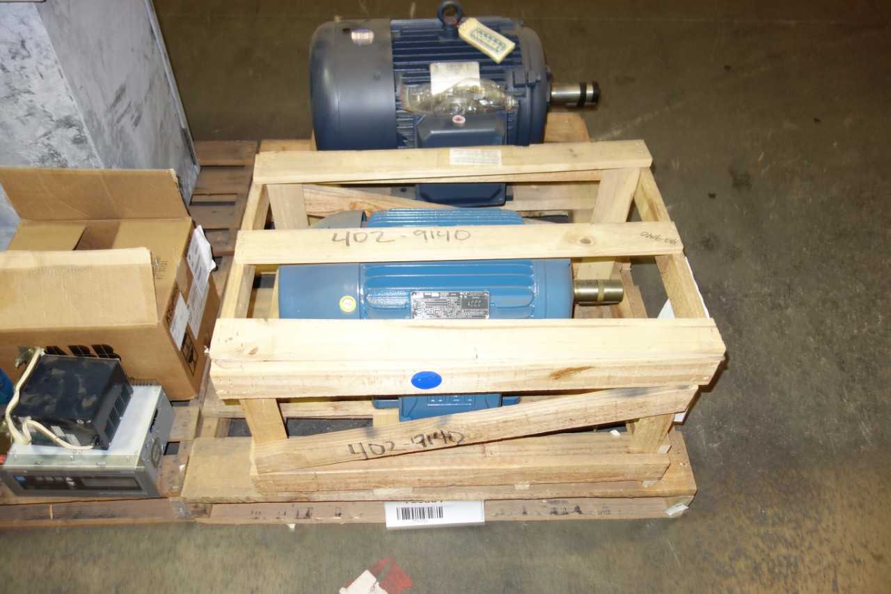 2 PALLETS OF ASSORTED AC MOTORS, CATHOTIC PROTECTION DEVICE - ELECTRIC MOTORS