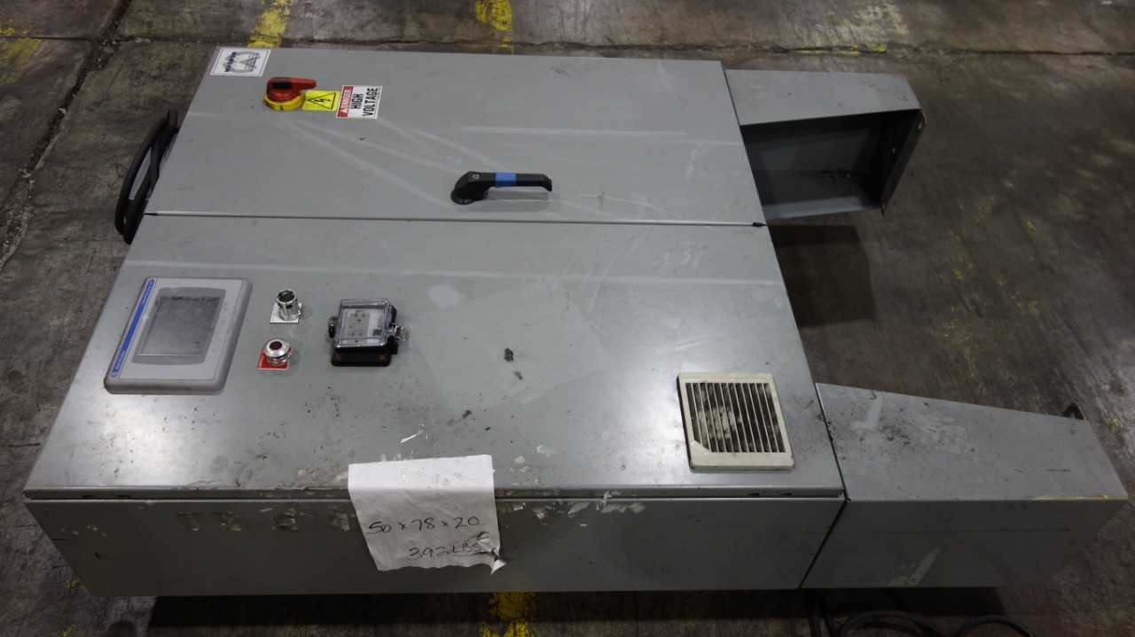 ALLEN BRADLEY CONTROL CABINET W/ PANELVIEW PLUS 700 2711P-T7C4D8, MICROLOGIX 1400 CONTROLLER, POWERLFLEX 525 DRIVES - AUTOMATION & CONTROLS