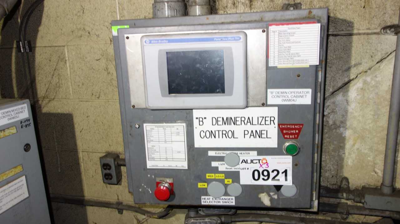 LOT OF 3 ASSORTED DEMINERALIZER CONTROL PANEL - CONTROL VALVE
