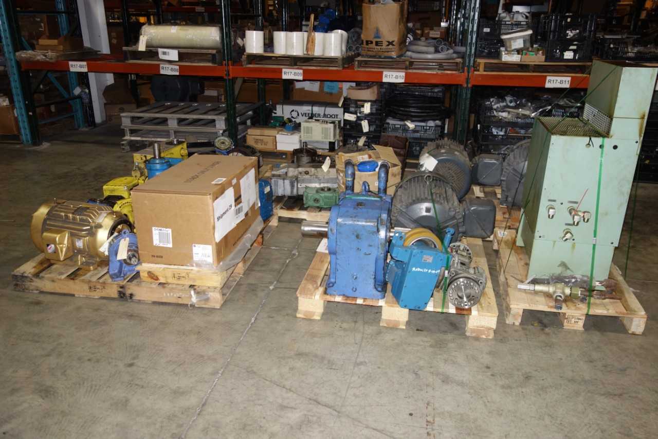 6 PALLETS OF PARTS ONLY ASSORTED INDUSTRIAL ASSEMBLY EQUIPMENT - INDUSTRIAL PARTS