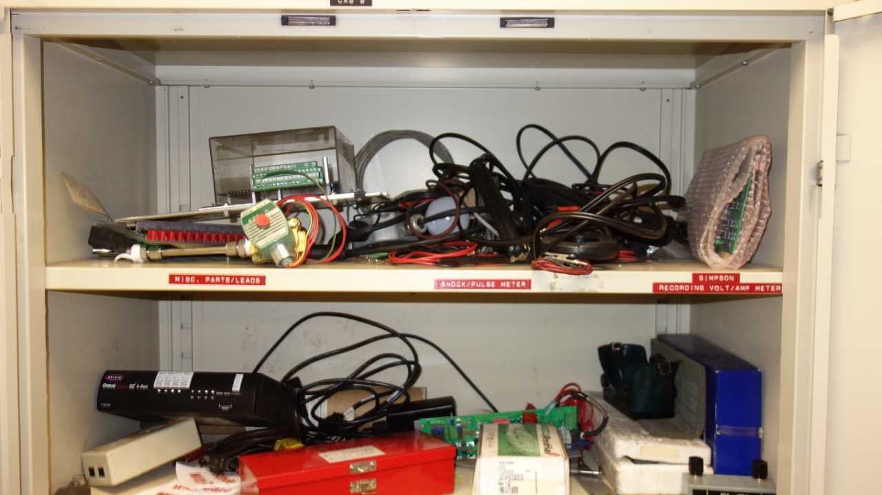 CONTENTS OF CABINET, ASSORTED MRO, ELECTRICAL - INDUSTRIAL PARTS