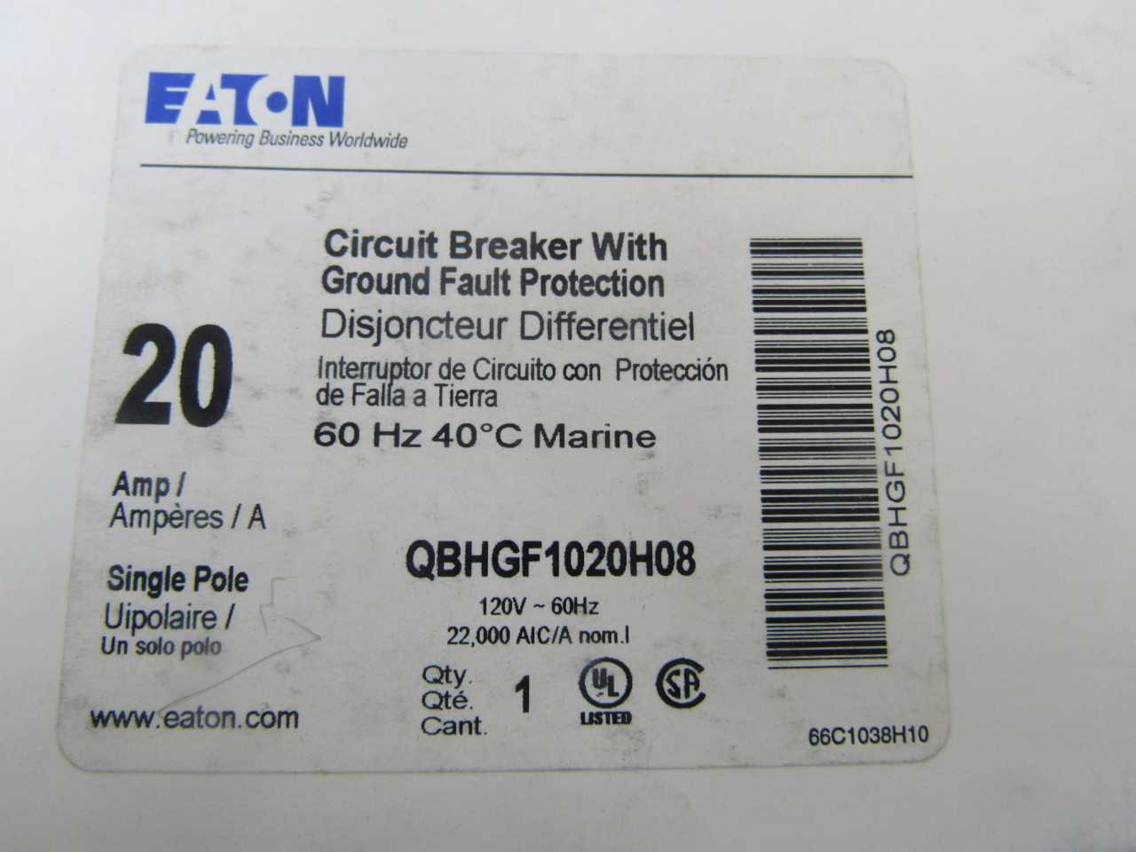Quantity of 1x QBHGF1020H08 MCB/Residential Circuit Breakers - CIRCUIT BREAKERS Quantity of 1x QBHGF1020H08 MCB/Residential Circuit Breakers - CIRCUIT BREAKERS