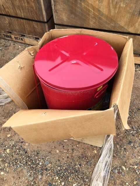 Container, Oil Rag (lot of 6 each) - SAFETY EQUIPMENT Container, Oil Rag (lot of 6 each) - SAFETY EQUIPMENT