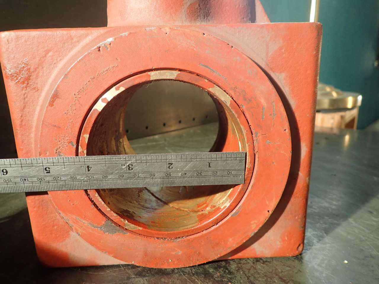 Rex Rod End Bearing Block with 100mm Bore Bronze Oil Groove Bushing Bearing NOS - BEARINGS