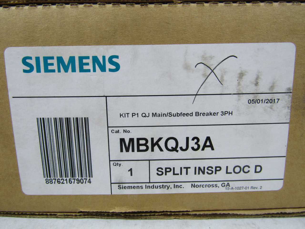 Lot of 1x MBKQJ3A Main Breaker Subfeed Kit - CIRCUIT BREAKERS