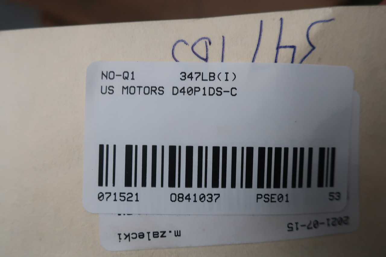 US MOTORS D40P1DS-C AC MOTOR 286TS 3PH 40HP 3560RPM 208-230/460V-AC - ELECTRIC MOTORS