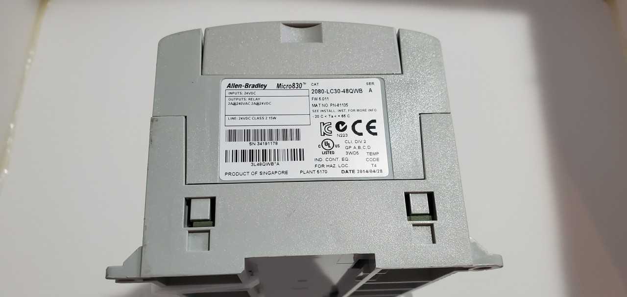 Allen Bradley Micro 830 2080-LC30-48QWB PLC - AUTOMATION & CONTROLS