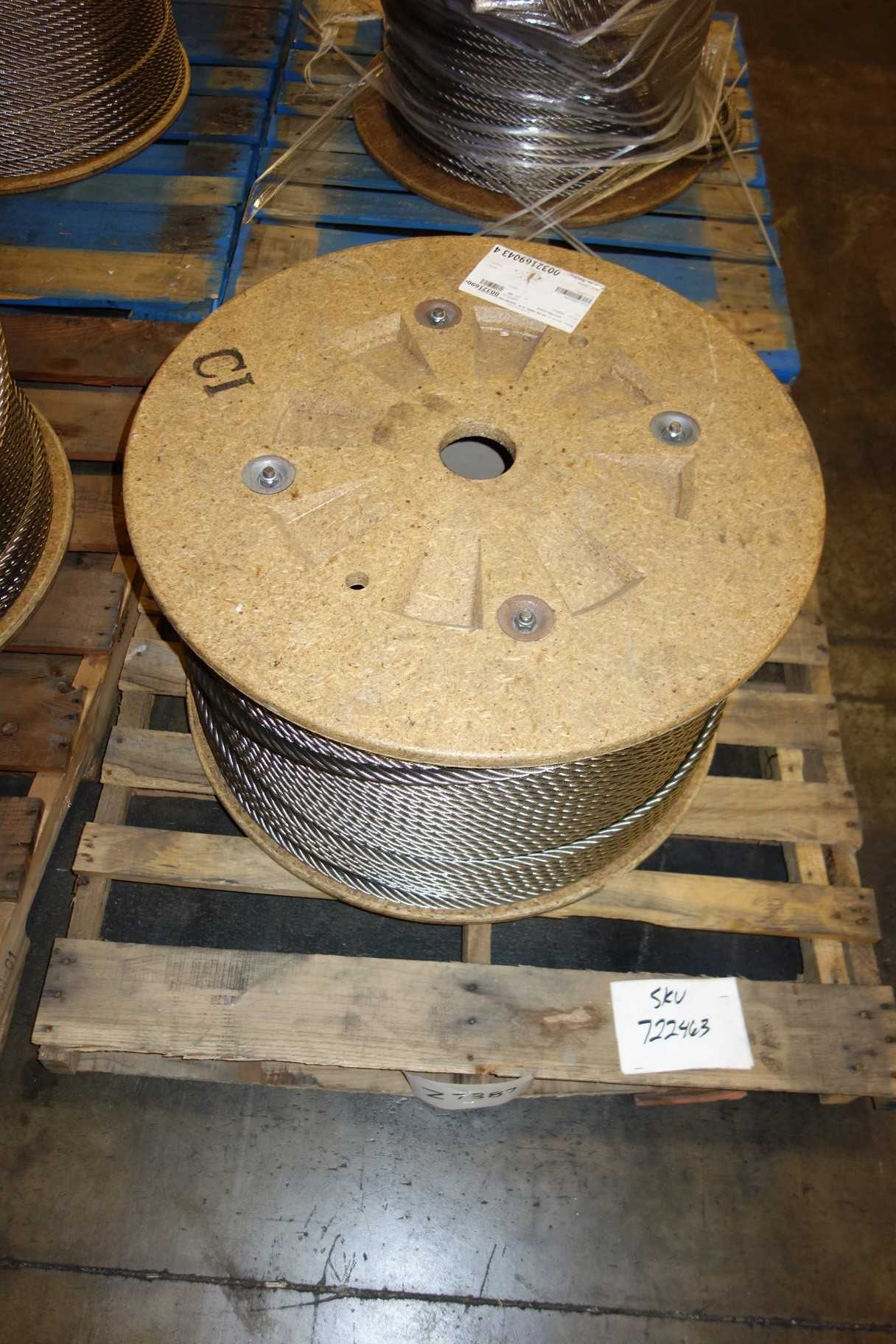 LOT OF 4 ASSORTED STAINLESS BRAIDED CABLE SPOOLS - ELECTRIC POWER TOOLS
