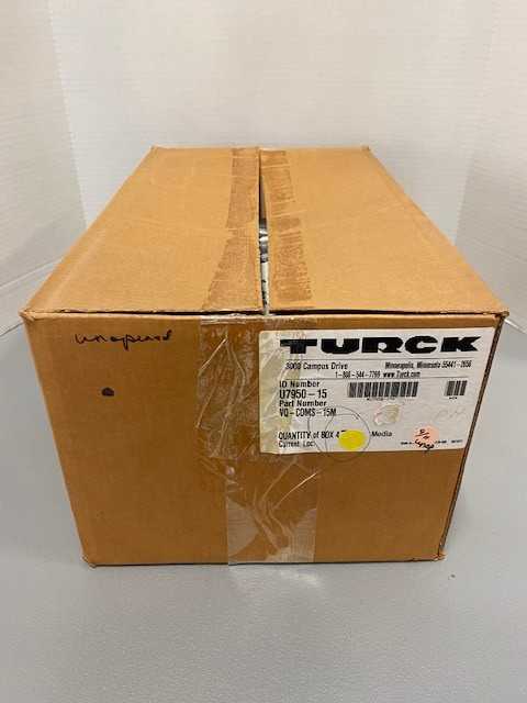 Box of 4 TURCK ID Number U7950-15 P/N VQ-COMS-15M Cables- New Open Box Item - ELECTRICAL COMPONENTS Box of 4 TURCK ID Number U7950-15 P/N VQ-COMS-15M Cables- New Open Box Item - ELECTRICAL COMPONENTS