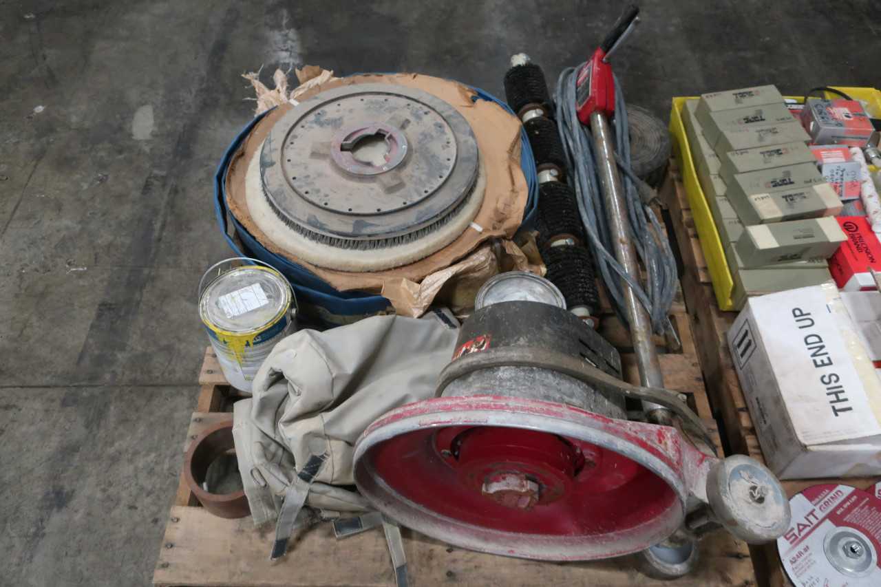 2 PALLETS OF TOOLS & CLEANING EQUIPMENT DAYTON SAIT PRESICION BRAND MILWAUKEE - ELECTRIC POWER TOOLS