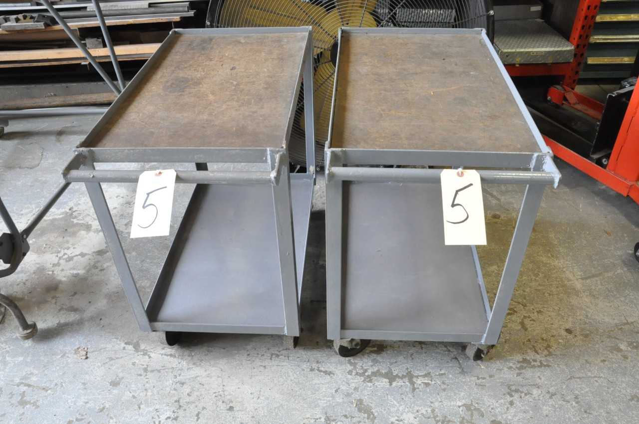 Lot-(3) Steel Shop Carts - ROLLING CARTS