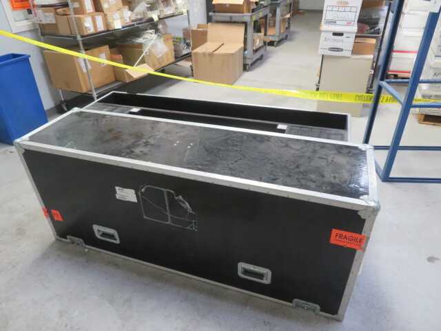 Hardened shipping container used for post production TV or equipment. Has wheels. Foam inserts. - INDUSTRIAL PARTS